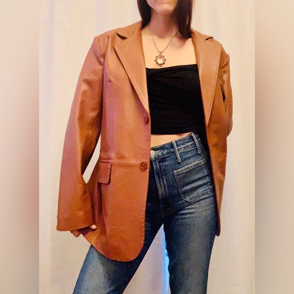 NEOT Zayn Carmel Leather Jacket Size Medium - Picture 3 of 16